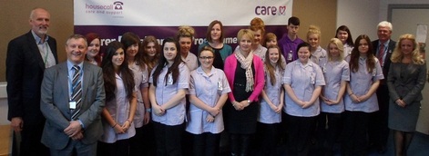 : Musselburgh Grammar School pupils being taught social care skills by Care UK