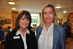FOCUS ON CARE. ITV Daybreak Senior News Correspondent Cordelia Kretzschmar with Home Manager Jackie Hampton at Colten Care’s Fernhill dementia care home in Longham, Dorset. 