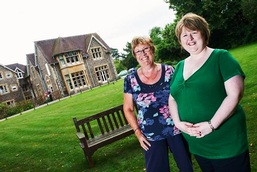 (left to right) Sue Copson (activities co-ordinator) with manager Clare Mudge outside Welland House