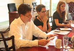 Nick Clegg at yesterday's Dementia Friends information session
