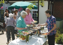 Sunrise residents enjoy a barbecue