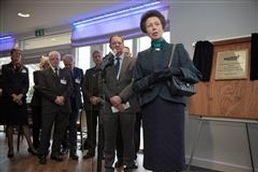 HRH the Princess Royal unveils a commemorative placque at Trinity House