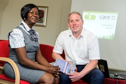Josephine Thomas, Care UK with director of Dementia Adventure,  Neil Mapes.