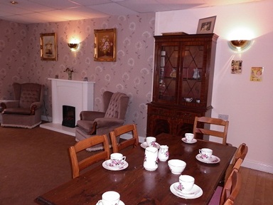 The inviting room at Guysfield was designed with residents’ input