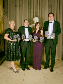 Winners in the Dignity in Care Section, from left, Carol Davies (Silver), Andrew Bain (Gold), Emma Price (Gold) and Gary  Bastable (Silver)