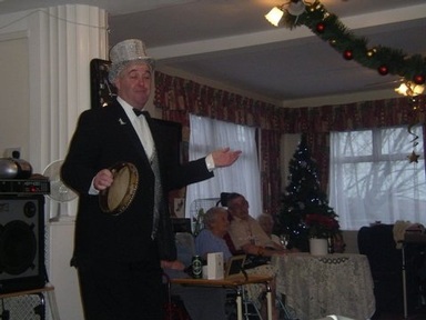 Residents enjoy the entertainment at a Regal care home