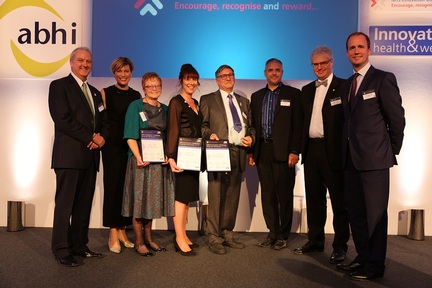 Sir Bruce Keogh, host Kate Silverton, The Memory first team led by Dr Ian Greaves Miles Ayling Michael Krams and Marco Mohwinckel.