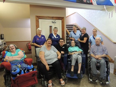 Staff and residents at Gateford Hill