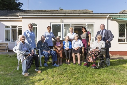Residents and staff at Breton Court