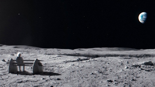 An image from the John Lewis, 'Man on the Moon' advert