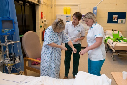 Simulating dementia care in a training session