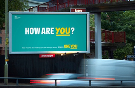 A How are you? billboard, for the 'One You' campaign