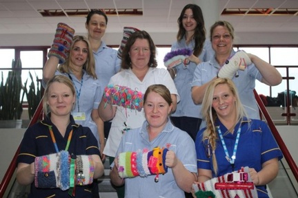 Bournemouth University students and their 'twiddle-mitts'