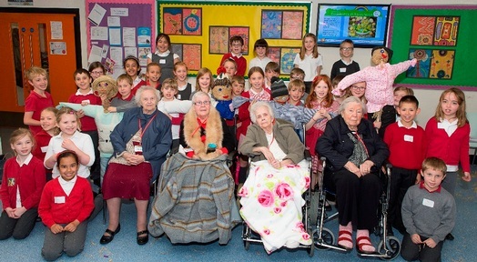 Bringing different generations together: Cavell Court care home residents and pupils at Cringleford CE VA Primary School
