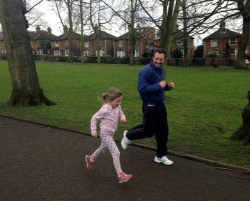 India running with her dad, Ian