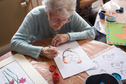 Residents at Shadon House participate in a range of arts and crafts activities