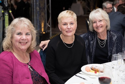 Left to right: Anne Shephard, Beata Czapla and Elaine Baigrie at the Dorchester Hotel for the awards ceremony. Credit: Towergate Insurance