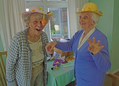 Ladies at Dene Holm Care Home show off their Easter bonnets  Credit:  Abbeyfield Kent