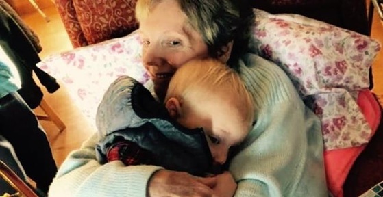 Irene with her grandson