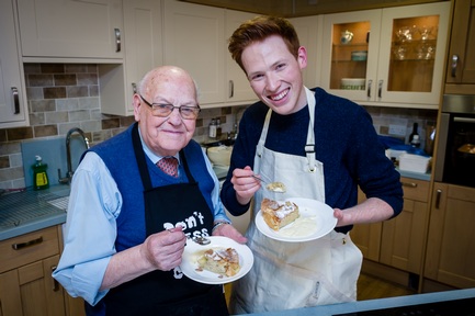 John Sprakes with Great British Bake-Off finalist, Andrew Smyth