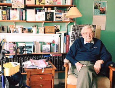Bob with his 110th birthday cards