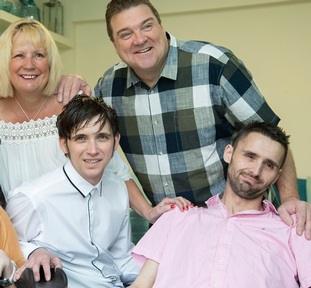Kim and Ian James with Jonathan and Christopher Bennett
