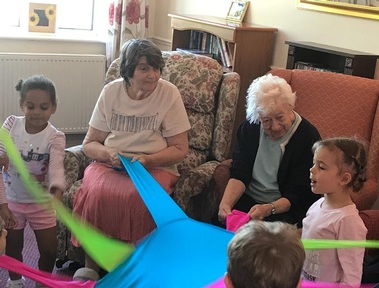 Intergenerational activities at Longmoor Lodge