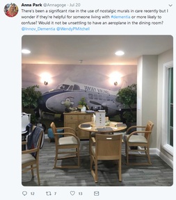 Mural with retro plane