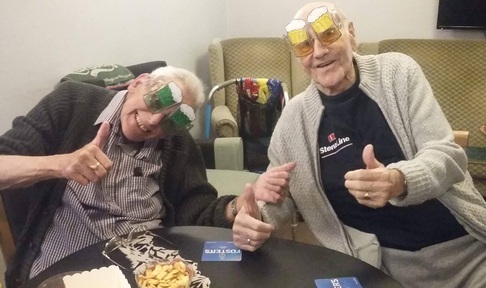 Residents' were spirits are lifted when dancers popped in. Credit: Milton Lodge