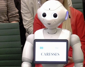 Pepper the care robot. Credit: Parliament TV