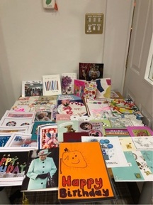 Some of the 680 cards received. Credit: Southlands Care Home