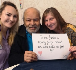 Resident Jag says: “To me, family is having people around who make me feel safe”. Credit: Caring Homes.
