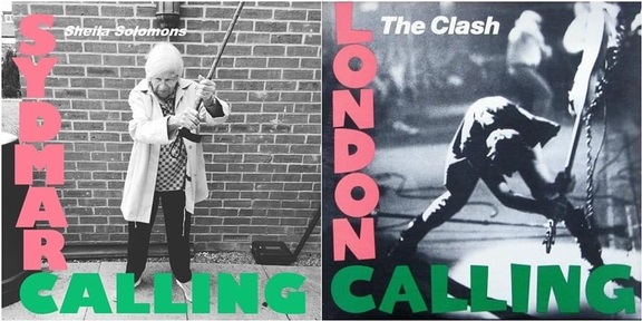 Sheila takes centre stage for The Clash's 'London Calling' album. Credit: Sydmar Lodge Care Home