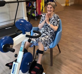 101-year-old Ena says the virtual cycle was 'a lot of fun'. Credit: Royal Star & Garter