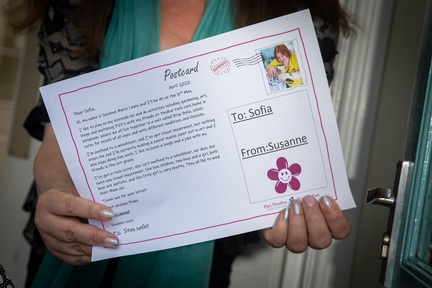 A letter for Sofia Bird from Susanne Lewis. Credit: Pendine Park