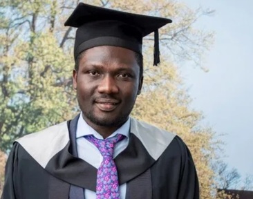 Anugwom Goodluck on the day of his graduation ceremony where he was awarded an MA in International Relations. Credit: Anugwom Goodluck