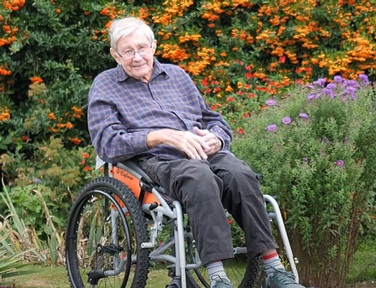 The real Dr Malcolm is a resident at a St Monica Trust care home Credit: St Monica Trust