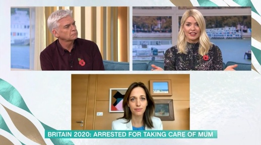 Care minister Helen Whately appearing on This Morning to discuss latest government guidelines to care homes during lockdown.