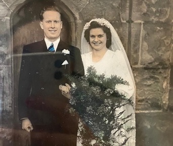 Kenneth and Betty on their wedding day. Credit: Kenneth Meredith.