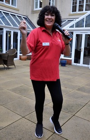 Amberwood House companionship team member Nicky Stevens from Brotherhood of Man. Credit: Colten Care