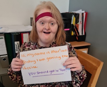 Resident Marian at St Peter's Home which cares for people with learning disabilities. Credit: St Peter's Home