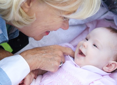 Care home residents can meet new members of their family. Credit: Mimage photography