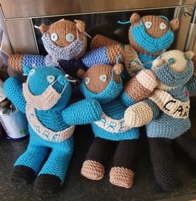Ridgway Court senior carer Debbie Pay's 'care bears'. Credit: Abbeyfield Society