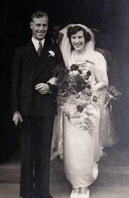 Fred and Monica Cobbett when they originally married in 1950. Credit: CHD Living Ltd