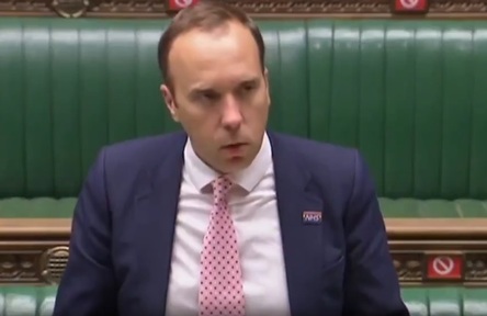 Matt Hancock resigned as health secretary on 26 June. Credit: Parliament TV