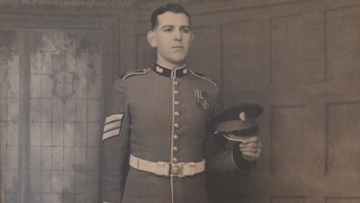 John Walmsley as a young Grenadier Guard. Credit: Royal Star & Garter