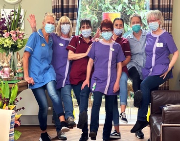 Staff at Oaklands House care home opt to dress down with jeans. Credit: Future Care Group