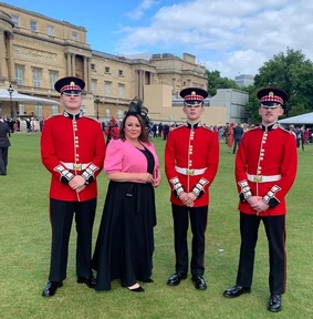 Care home group director Nicola Richards at Buckingham Palace. Credit: Palms Row Health Care
