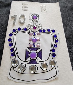 Queen's card made by care home resident Jean Horton. Credit: Palms Row Health Care.