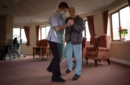 Care home image helped inspire Duchess of Cambridge's pandemic exhibition. Credit: Palms Row Health Care.